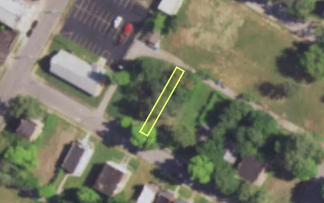 Aerial view of 4655 ST FERDINAND AV — vacant lot, St. Louis with approximate parcel outline