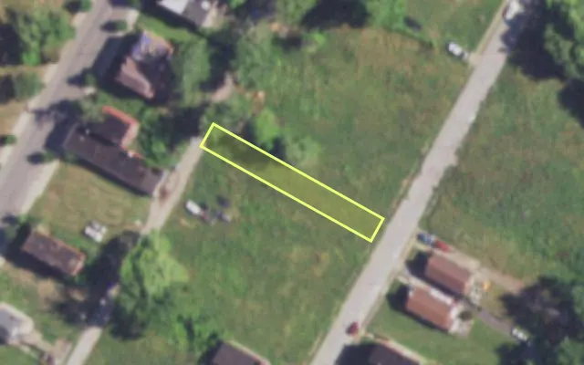 Aerial view of 3101 VINE GROVE AV — vacant lot, St. Louis with approximate parcel outline