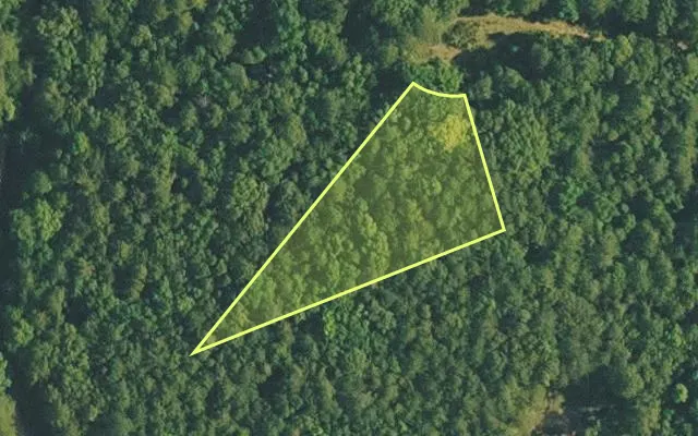 Aerial view of VAN BUREN County parcel 4400-18267-0000 — Arkansas post-auction with approximate parcel outline