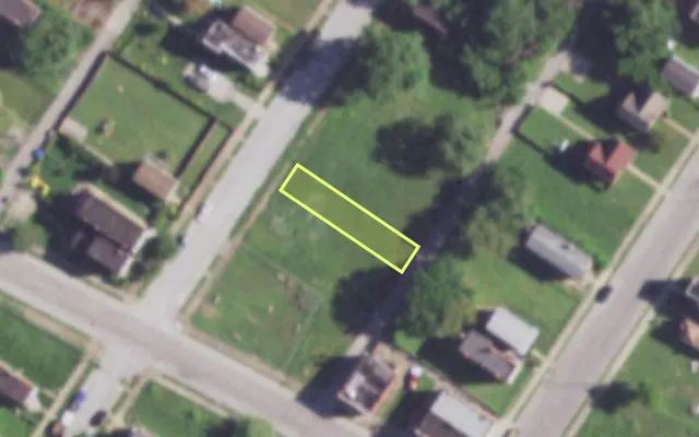 Aerial view of 4312 DESOTO AV — vacant lot, St. Louis with approximate parcel outline