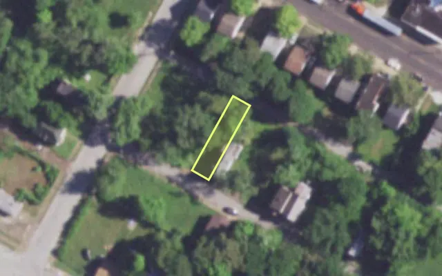 Aerial view of 3943 SHERMAN PL — vacant lot, St. Louis with approximate parcel outline
