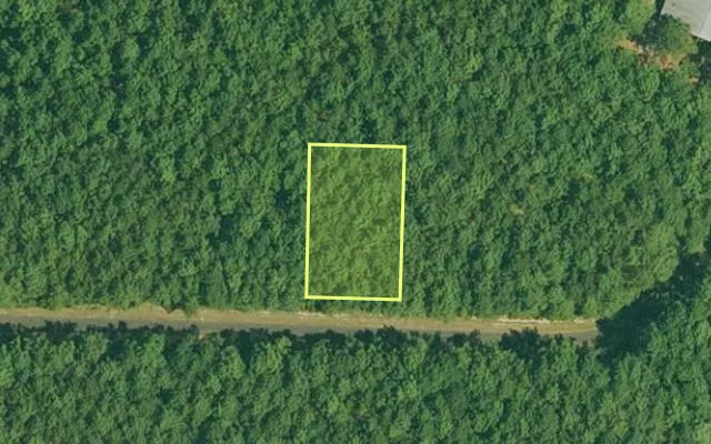 Aerial view of GARLAND County parcel 64978 — Arkansas post-auction with approximate parcel outline