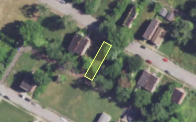 Aerial view of 4038 COTE BRILLIANTE AV — vacant lot, St. Louis with approximate parcel outline