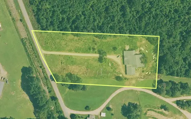 Aerial view of CLARK County parcel 01-07261-000 — Arkansas post-auction with approximate parcel outline