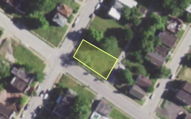 Aerial view of 1354 GOODFELLOW BLVD — vacant lot, St. Louis with approximate parcel outline