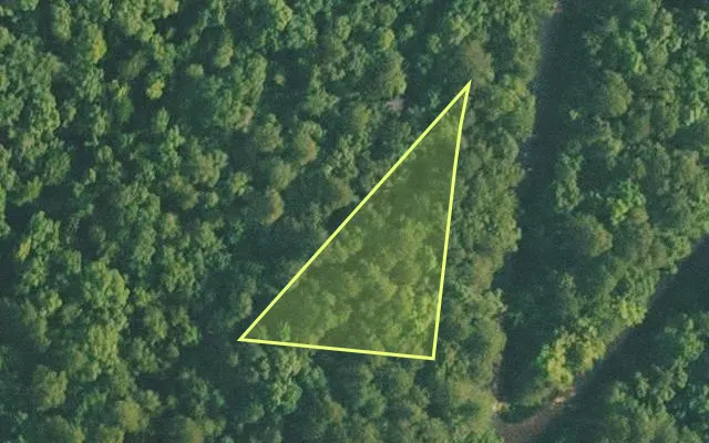 Aerial view of VAN BUREN County parcel 4300-01329-0000 — Arkansas post-auction with approximate parcel outline