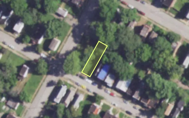 Aerial view of 4287 FARLIN AV — vacant lot, St. Louis with approximate parcel outline
