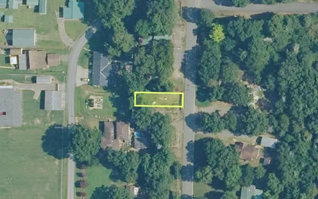 Aerial view of FAULKNER County parcel 198-00028-000 — Arkansas post-auction with approximate parcel outline
