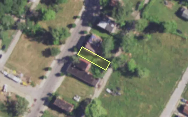 Aerial view of 3114 N NEWSTEAD AV — vacant lot, St. Louis with approximate parcel outline