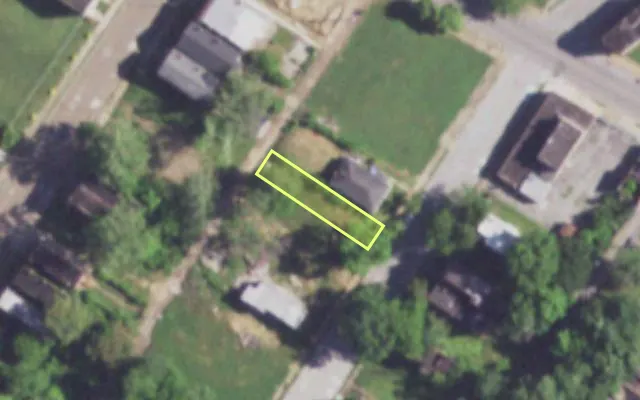 Aerial view of 4349 LINTON AV — vacant lot, St. Louis with approximate parcel outline