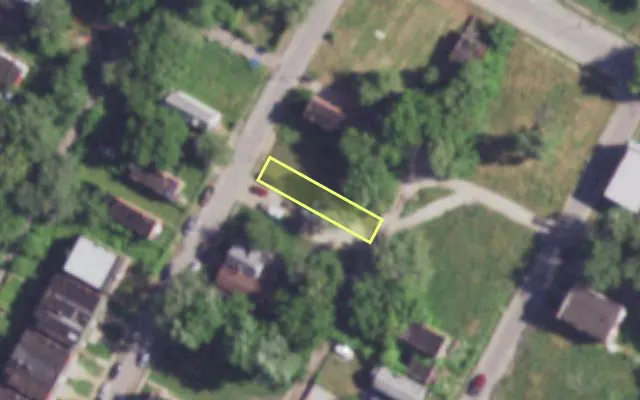 Aerial view of 3128 FAIR AV — vacant lot, St. Louis with approximate parcel outline