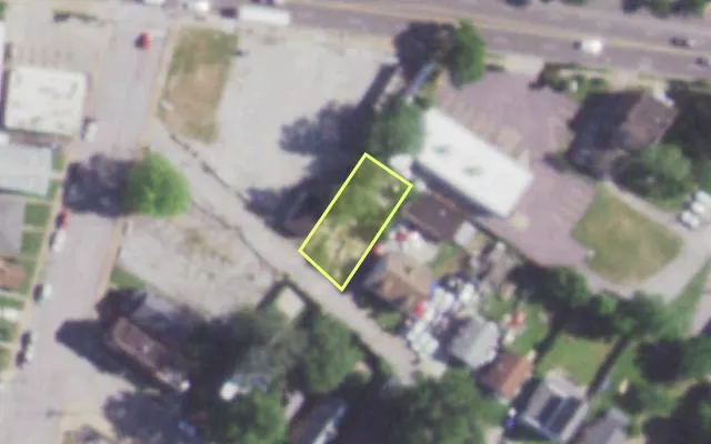 Aerial view of 4263 BAISCH LA — vacant lot, St. Louis with approximate parcel outline