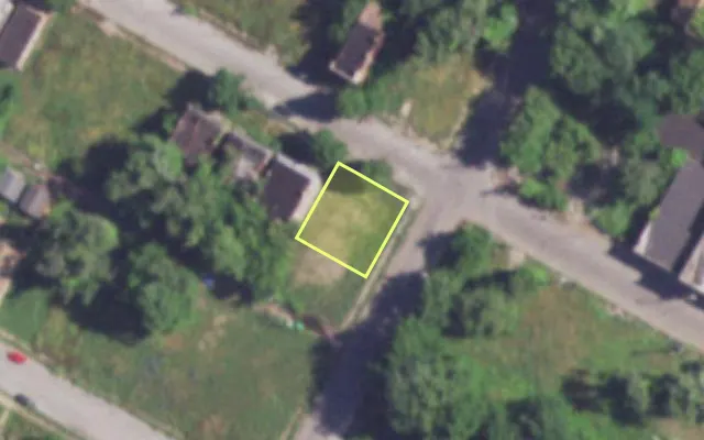 Aerial view of 4002 GARFIELD AV — vacant lot, St. Louis with approximate parcel outline