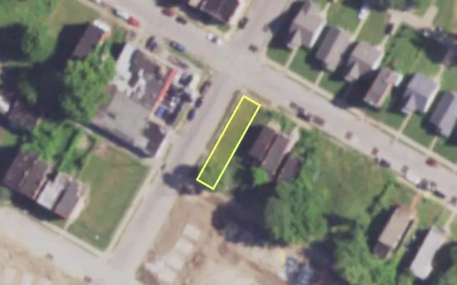 Aerial view of 3650 COTE BRILLIANTE AV — vacant lot, St. Louis with approximate parcel outline