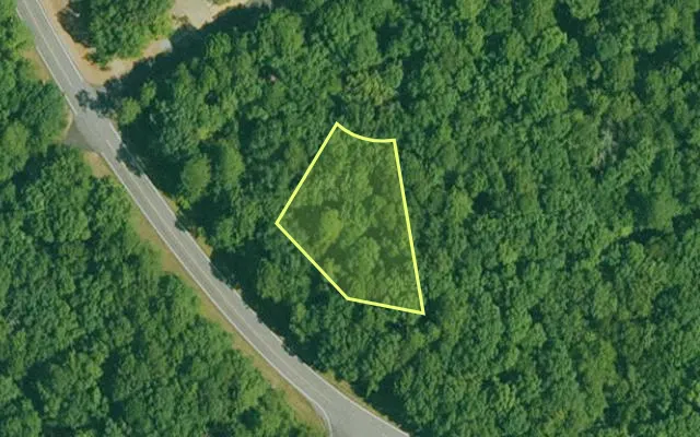 Aerial view of GARLAND County parcel 62078 — Arkansas post-auction with approximate parcel outline