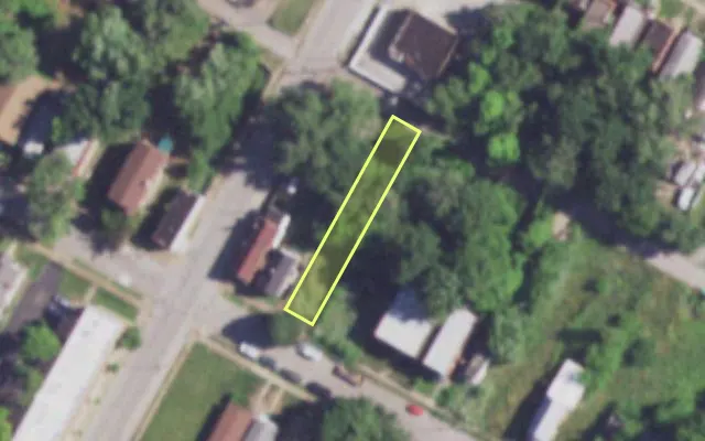 Aerial view of 4161 LEXINGTON AV — vacant lot, St. Louis with approximate parcel outline