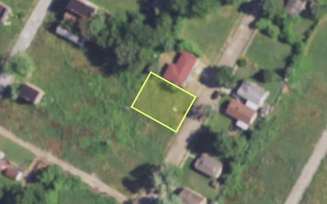 Aerial view of 3037 CLARENCE AV — vacant lot, St. Louis with approximate parcel outline
