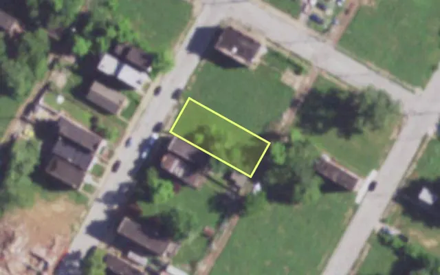 Aerial view of 4152 PLEASANT ST — vacant lot, St. Louis with approximate parcel outline