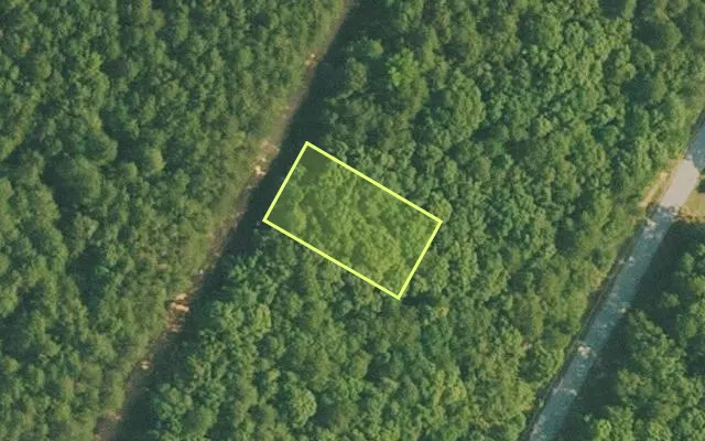 Aerial view of VAN BUREN County parcel 4400-22231-0000 — Arkansas post-auction with approximate parcel outline