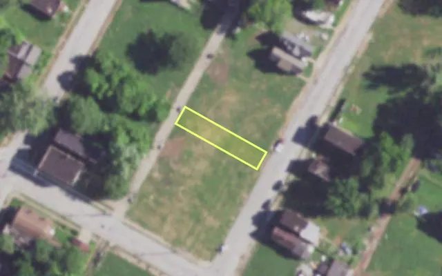 Aerial view of 4215 PLEASANT ST — vacant lot, St. Louis with approximate parcel outline