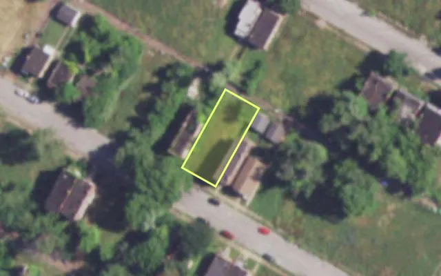 Aerial view of 4033 COTE BRILLIANTE AV — vacant lot, St. Louis with approximate parcel outline
