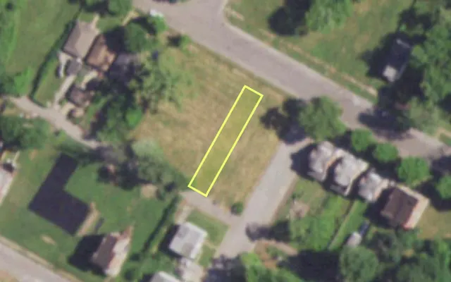 Aerial view of 4604 MAFFITT AV — vacant lot, St. Louis with approximate parcel outline