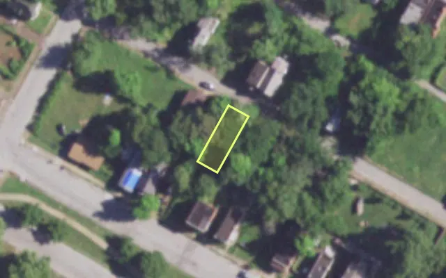 Aerial view of 3932 SHERMAN PL — vacant lot, St. Louis with approximate parcel outline