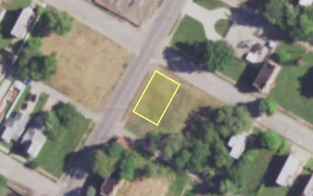 Aerial view of 3864 LINCOLN AV — vacant lot, St. Louis with approximate parcel outline