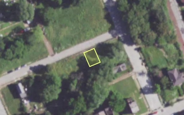 Aerial view of 1408 FARRAGUT ST — vacant lot, St. Louis with approximate parcel outline