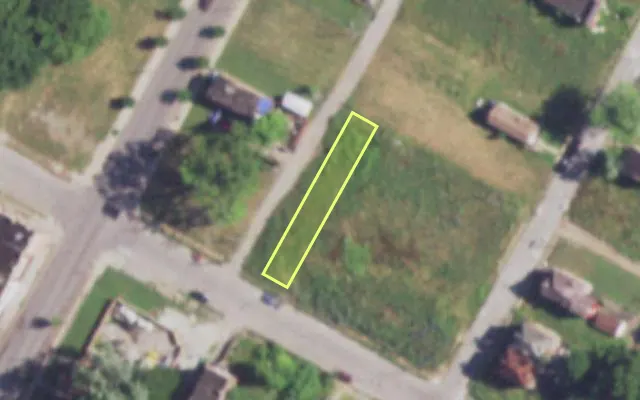 Aerial view of 4359 LABADIE AV — vacant lot, St. Louis with approximate parcel outline