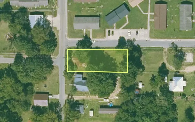 Aerial view of BRADLEY County parcel 702-00116-000 — Arkansas post-auction with approximate parcel outline