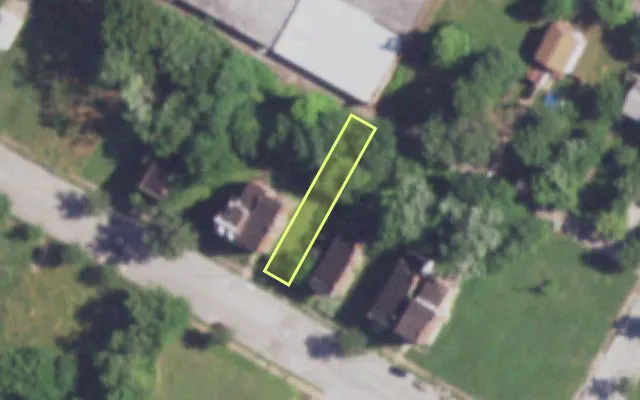 Aerial view of 3959 COOK AV — vacant lot, St. Louis with approximate parcel outline