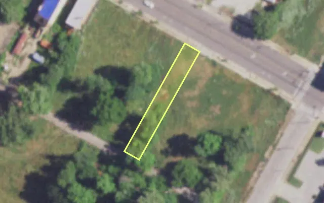 Aerial view of 4220 DR MARTIN LUTHER KING DR — vacant lot, St. Louis with approximate parcel outline