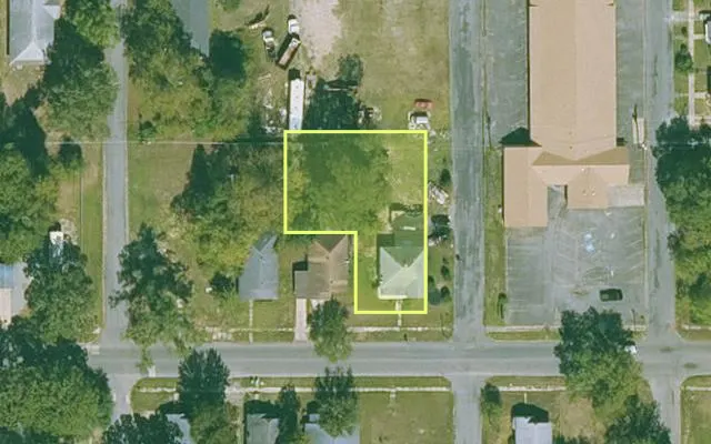 Aerial view of JEFFERSON County parcel 930-48978-000 — Arkansas post-auction with approximate parcel outline