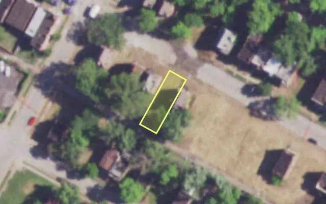 Aerial view of 3952 MAFFITT AV — vacant lot, St. Louis with approximate parcel outline