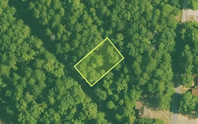 Aerial view of GARLAND County parcel 57580 — Arkansas post-auction with approximate parcel outline
