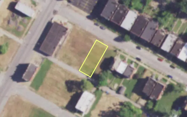 Aerial view of 3852 MAFFITT AV — vacant lot, St. Louis with approximate parcel outline