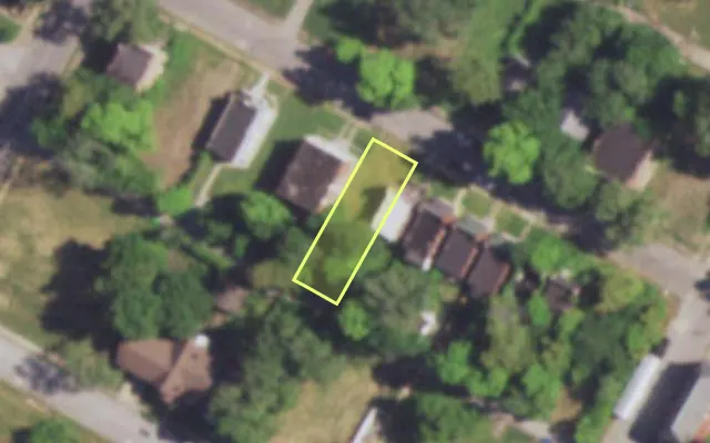 Aerial view of 4646 ST FERDINAND AV — vacant lot, St. Louis with approximate parcel outline