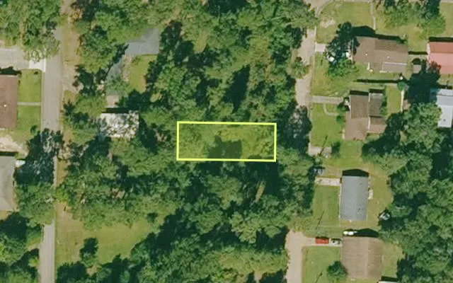Aerial view of DALLAS County parcel 801-01628-001 — Arkansas post-auction with approximate parcel outline