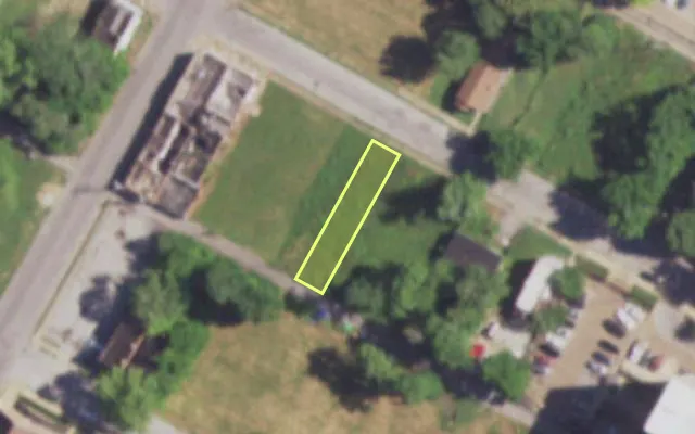 Aerial view of 4352 ST FERDINAND AV — vacant lot, St. Louis with approximate parcel outline
