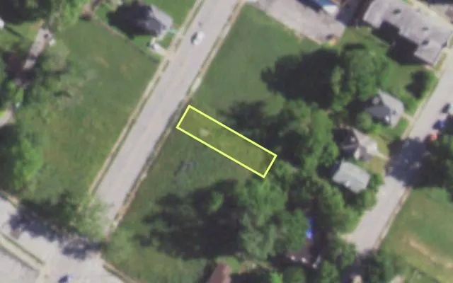 Aerial view of 1420 GOODFELLOW BLVD — vacant lot, St. Louis with approximate parcel outline