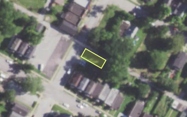 Aerial view of 2910 ABNER PL — vacant lot, St. Louis with approximate parcel outline