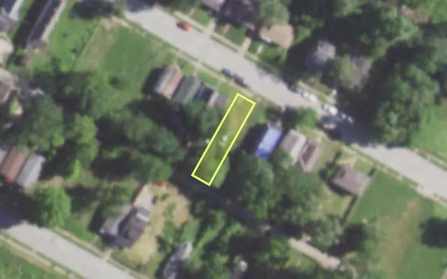 Aerial view of 5532 GREER AV — vacant lot, St. Louis with approximate parcel outline