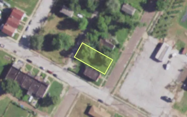 Aerial view of 4205 OBEAR AV — vacant lot, St. Louis with approximate parcel outline
