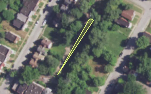 Aerial view of 4029 R CAMELLIA AV — vacant lot, St. Louis with approximate parcel outline