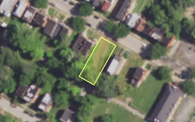 Aerial view of 4730 MAFFITT AV — vacant lot, St. Louis with approximate parcel outline