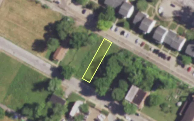 Aerial view of 4339 ST FERDINAND AV — vacant lot, St. Louis with approximate parcel outline