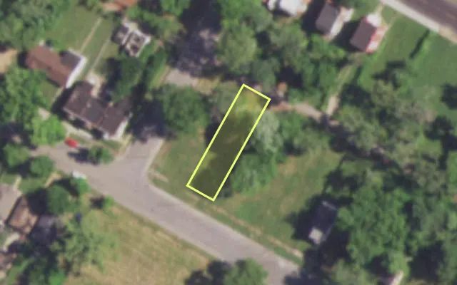 Aerial view of 4605 MAFFITT AV — vacant lot, St. Louis with approximate parcel outline
