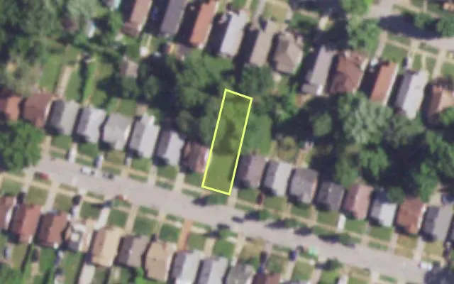 Aerial view of 1261 GIMBLIN ST — vacant lot, St. Louis with approximate parcel outline