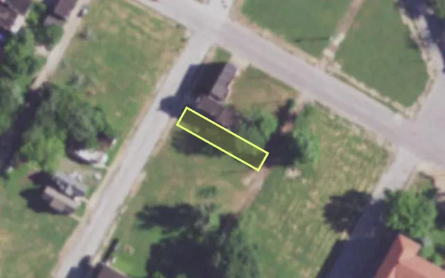 Aerial view of 4244 PLEASANT ST — vacant lot, St. Louis with approximate parcel outline